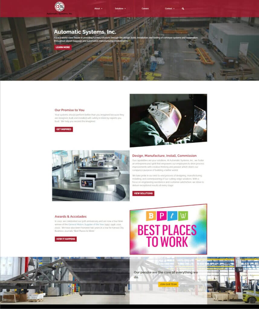 Automatic Systems Inc Web Design Project