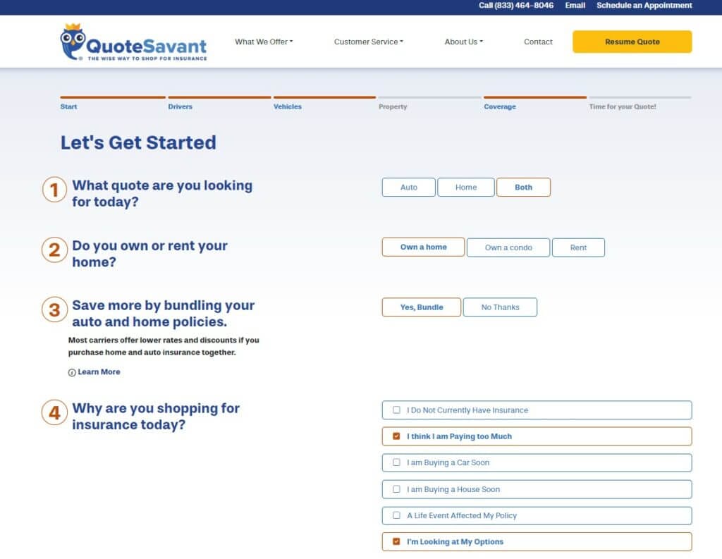 QuoteSavant Web Design Project