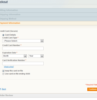 Administrator Order Checkout Example