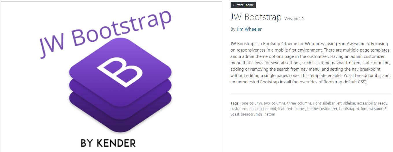 JW Bootstrap WordPress Theme