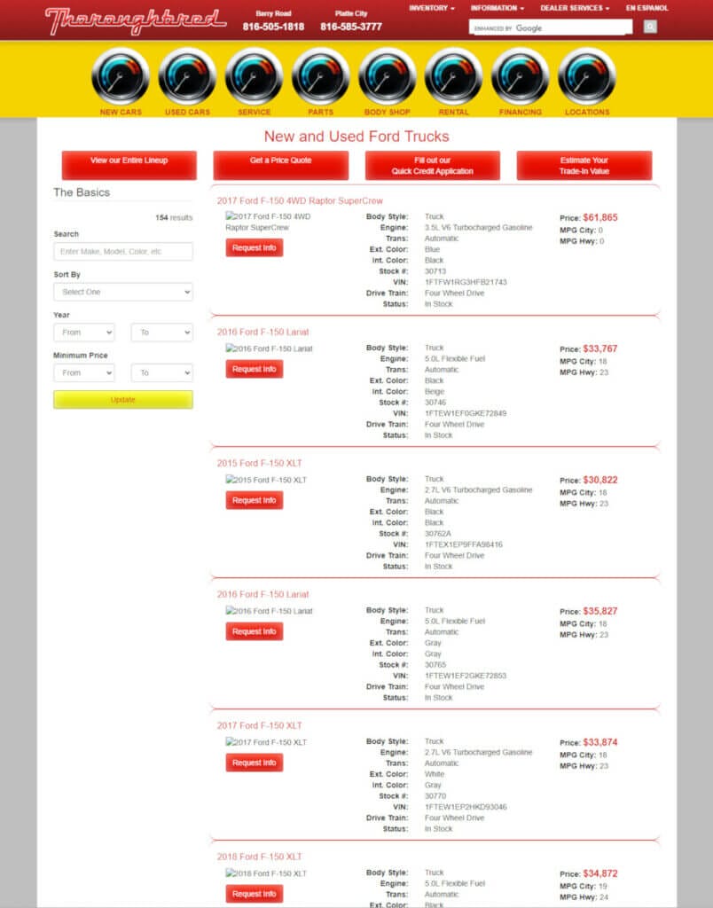 Thoroughbred Web Design Project