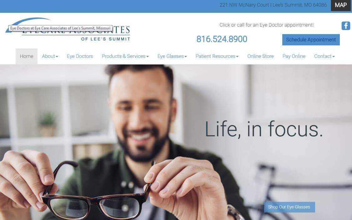 Eye Care Associates Lee's Summit Web Design