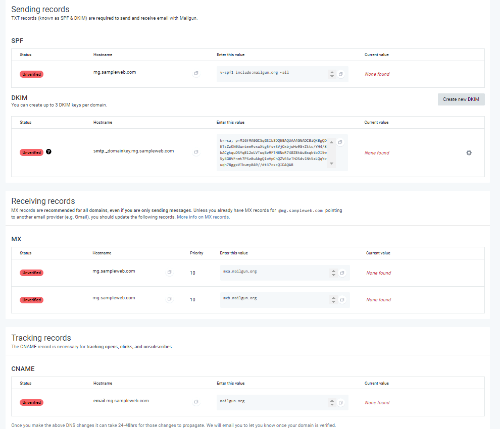 Mailgun Email Domain