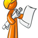 Web Design Engineer Orange Mascot