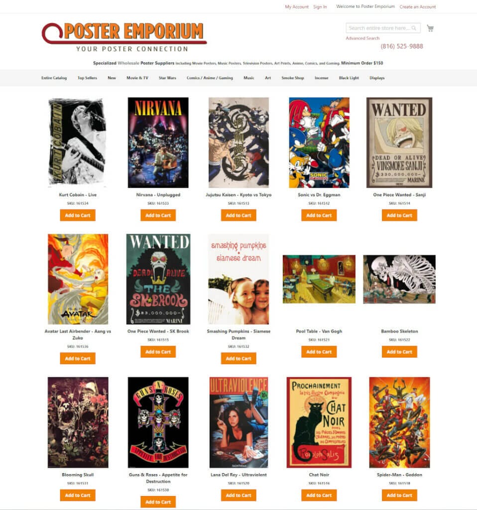 Poster Emporium Web Design Project