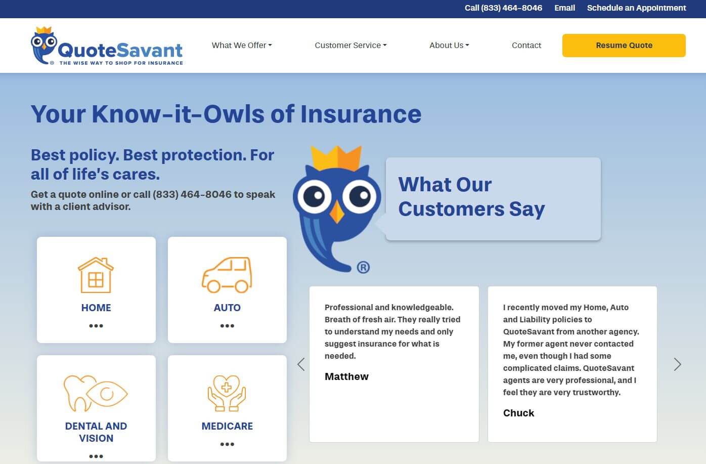 Quote Savant Insurance Quote