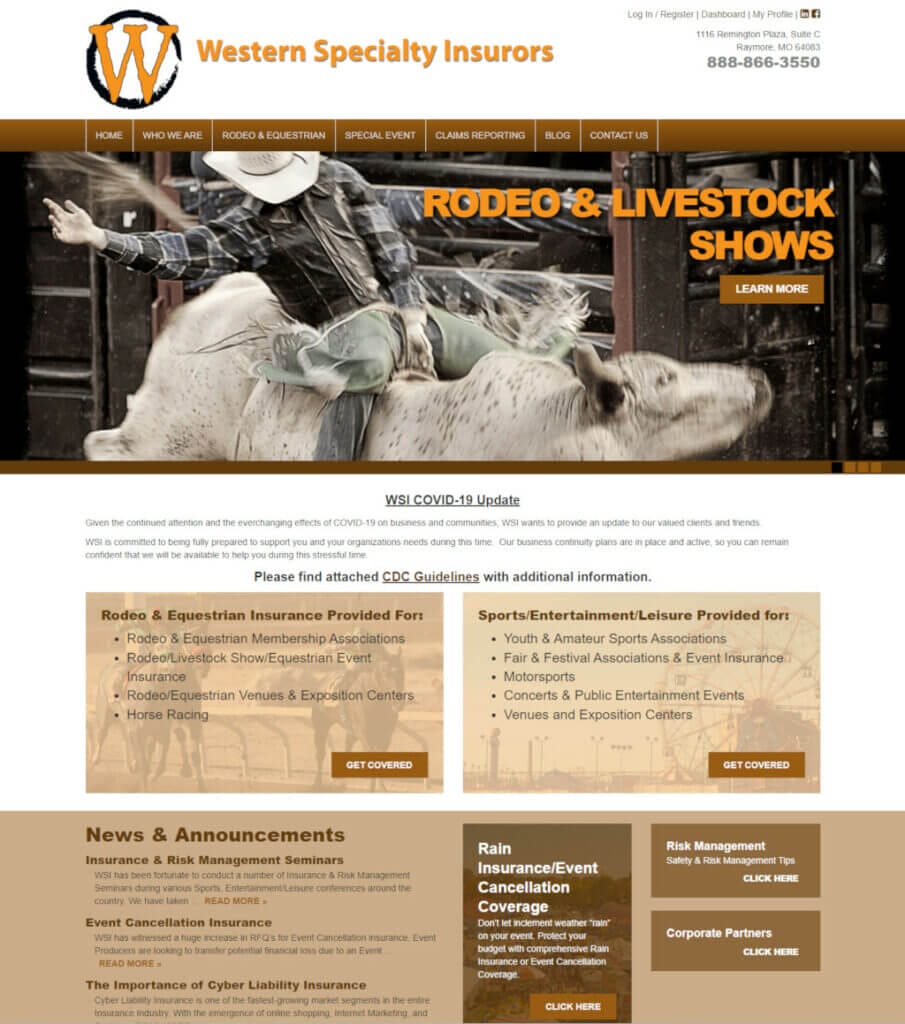 Western Specialty Insurers Web Design Project