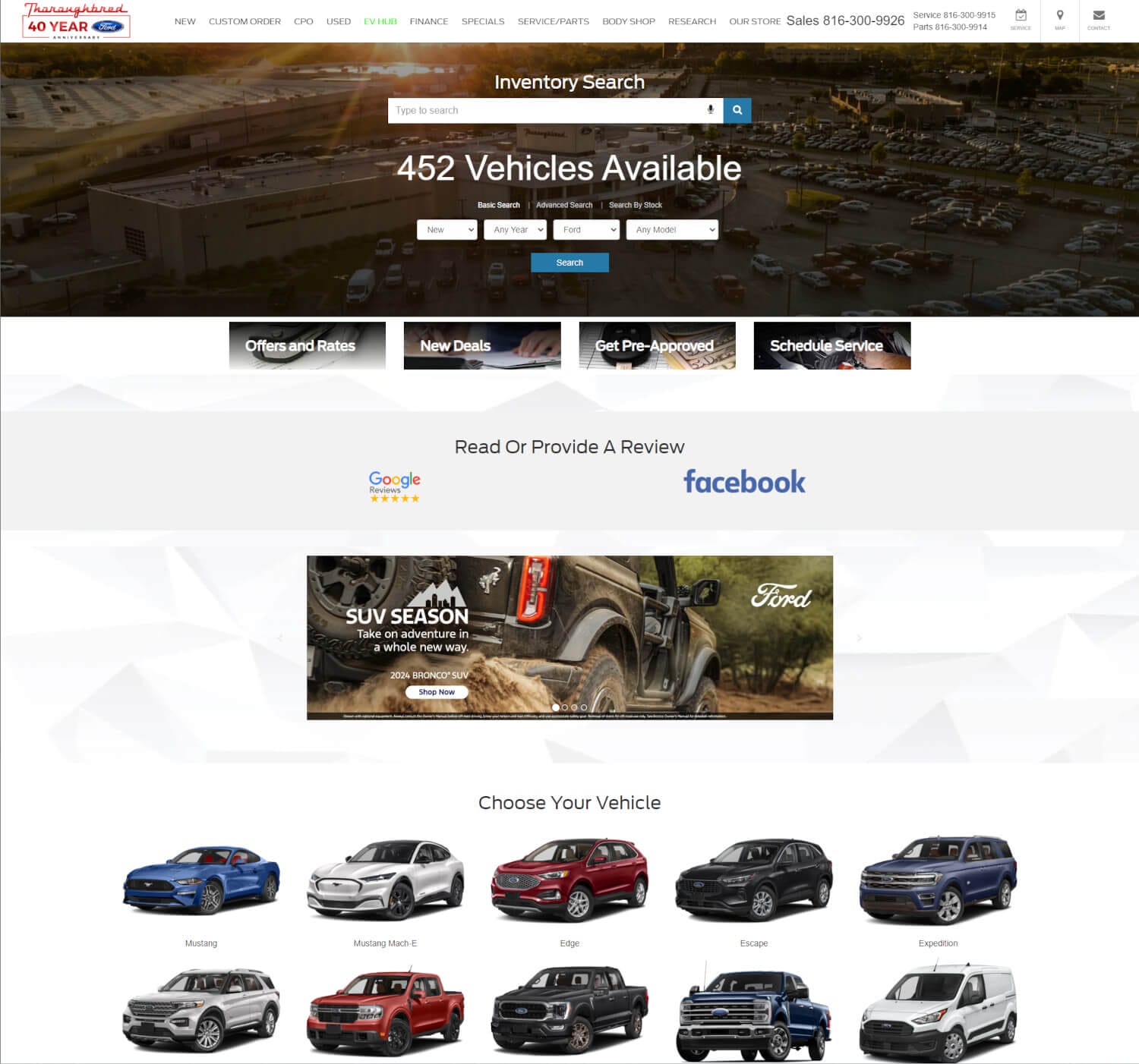 Thoroughbred Ford Website Excellence Award - IDP