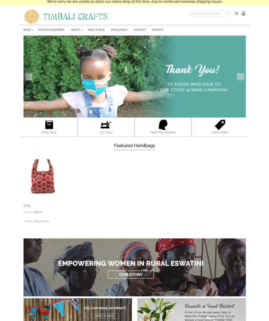 Timbali Crafts Web Design Project